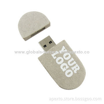 Recycle Paper USB Flash Drive with Up to 32GB Memory Capacity and Plug-and-play Function